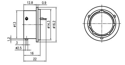 Y11 series  Connectors Outline Mounting Dimensions