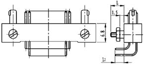 Type TD installation accessories and variations for contact tail end Connectors Product Outline Dimensions