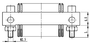 Type ZX installation accessories and variations for contact tail end Connectors Product Outline Dimensions