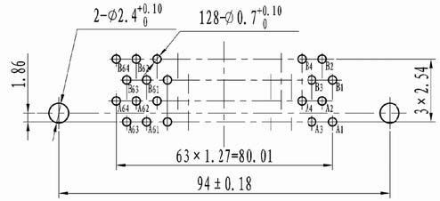 J15-128 series Connectors Product Outline Dimensions