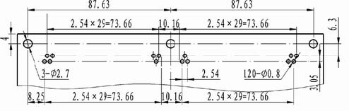 Right angle contact for PCB Connectors Product Outline Dimensions