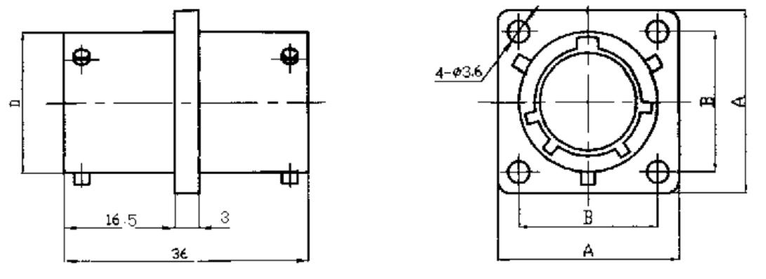 Y11 series  Connectors Outline Mounting Dimensions
