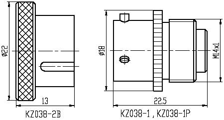 KZ038 series Connectors Product Outline Dimensions
