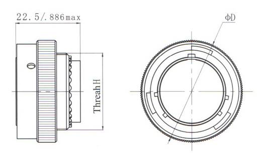 MIL-DTL-38999 SERIES II CIRCULAR ELECTRICAL CONNECTOR series Connectors Product Outline Dimensions