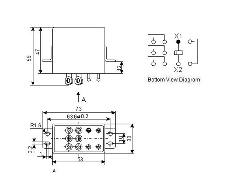 3JT5-1 Magnetism Keep and hermetical relay Series Relays Product Outline Dimensions