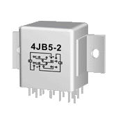 4JB5-2 Magnetism Keep and hermetical relay series Relays Product solid picture