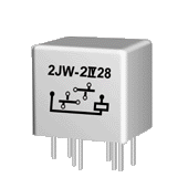 2JW-2 Subminiature and hermetical Electromagnetism relay series Relays Product solid picture