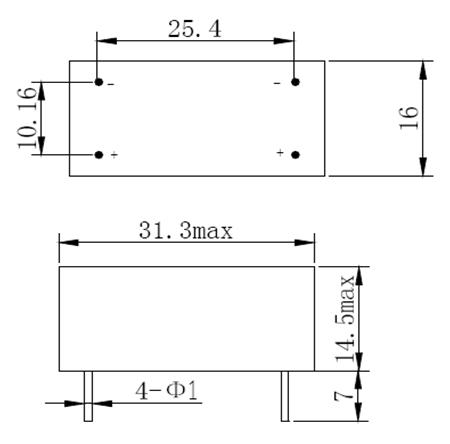 JGX-20F  Optical Isolation AC&DC Solid State Relay  series Relays Product Outline Dimensions
