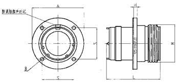 Y25 series circular electrical connector series Connectors Product Outline Dimensions