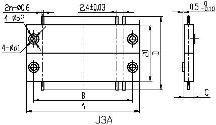 Series J3,J3A,J3B,J3C,J3D,Rectangular,Electrical Connector series  Connectors Product Outline Dimensions