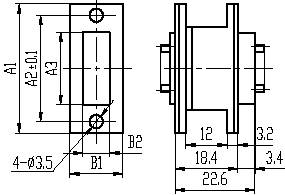 Series J36B,Rectangular, Electrical Connector series Connectors Product Outline Dimensions