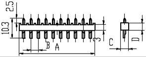 Series JB8 Terminal Board Type Connector series Connectors Product Outline Dimensions